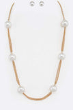 Pearls Station Necklace Set