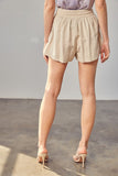 Shirred Wide Waistband Shorts