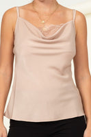 Two Strap Cami with Lace Top