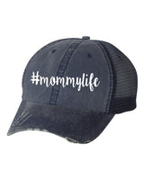 hashtag mommylife embroidered trucker hat