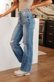 Judy Blue - Bree High Rise Control Top Distressed Straight Jeans