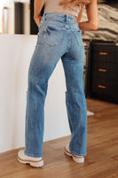 Judy Blue - Bree High Rise Control Top Distressed Straight Jeans