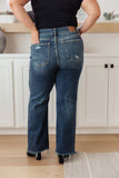 Judy Blue - Rose High Rise 90's Straight Jeans in Dark Wash