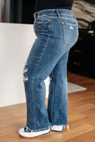 Judy Blue - Rose High Rise 90's Straight Jeans in Dark Wash