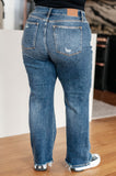 Judy Blue - Rose High Rise 90's Straight Jeans in Dark Wash