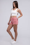 Zenana Acid Washed Frayed Cutoff Hem Shorts