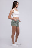 Zenana Acid Washed Frayed Cutoff Hem Shorts